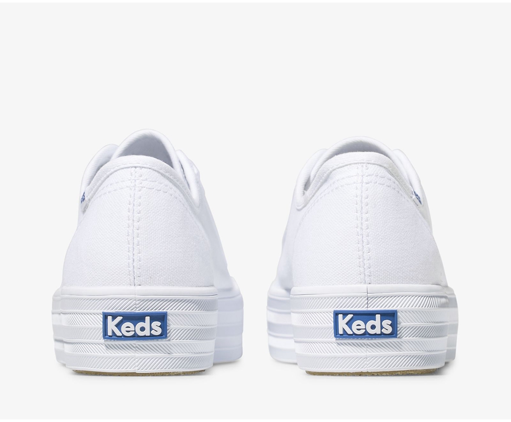 Zapatillas Keds Mujer Blancas - Triple Kick - 987-VMJYGU